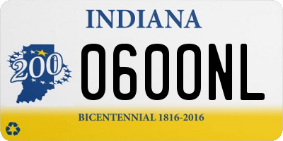 IN license plate 060ONL
