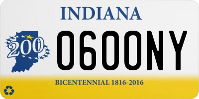 IN license plate 060ONY