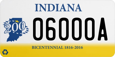 IN license plate 060OOA