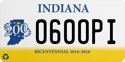 IN license plate 060OPI