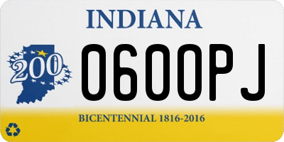 IN license plate 060OPJ