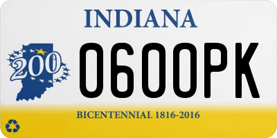 IN license plate 060OPK