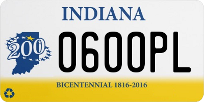 IN license plate 060OPL