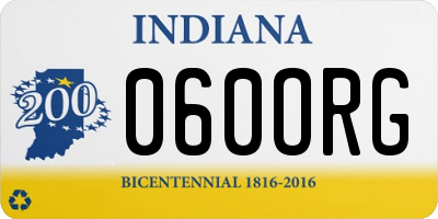 IN license plate 060ORG