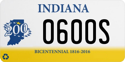 IN license plate 060OS