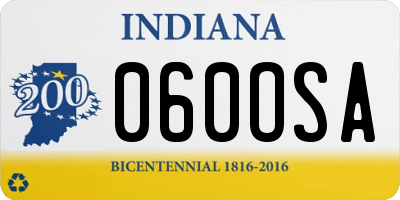 IN license plate 060OSA