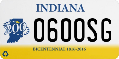 IN license plate 060OSG
