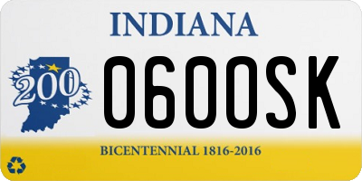 IN license plate 060OSK