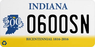 IN license plate 060OSN