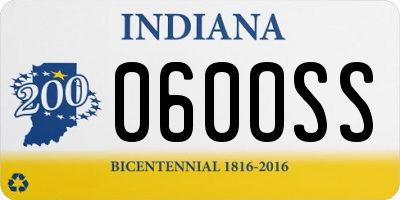 IN license plate 060OSS