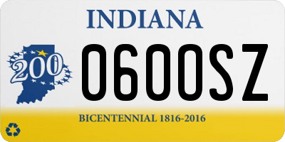 IN license plate 060OSZ
