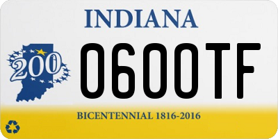 IN license plate 060OTF