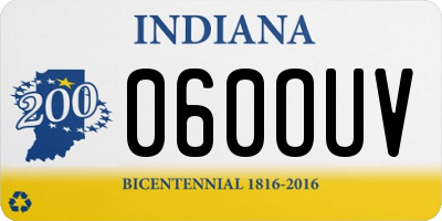 IN license plate 060OUV