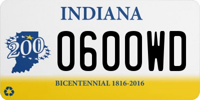 IN license plate 060OWD