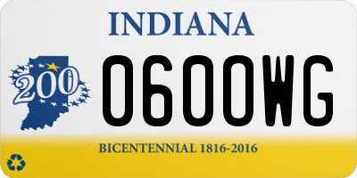 IN license plate 060OWG