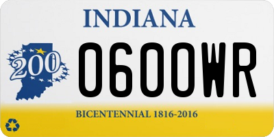 IN license plate 060OWR
