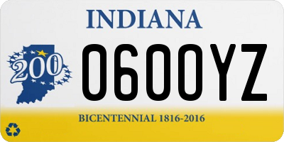 IN license plate 060OYZ