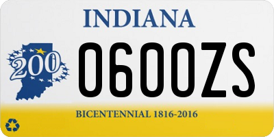IN license plate 060OZS