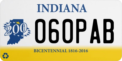 IN license plate 060PAB