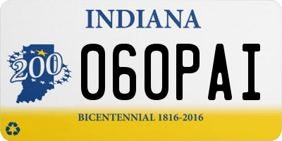 IN license plate 060PAI