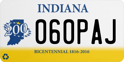 IN license plate 060PAJ