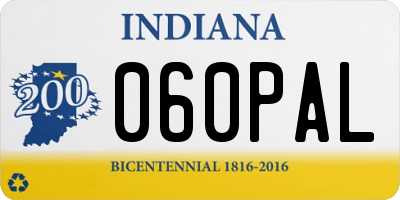IN license plate 060PAL