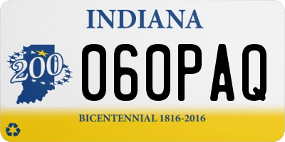IN license plate 060PAQ