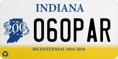 IN license plate 060PAR