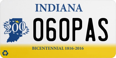 IN license plate 060PAS