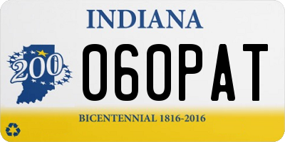 IN license plate 060PAT
