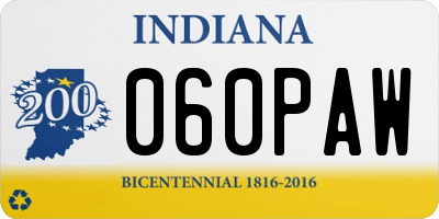 IN license plate 060PAW