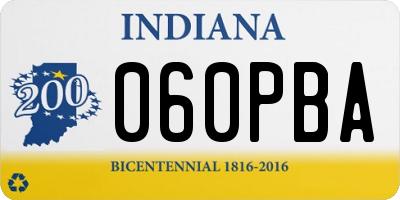 IN license plate 060PBA