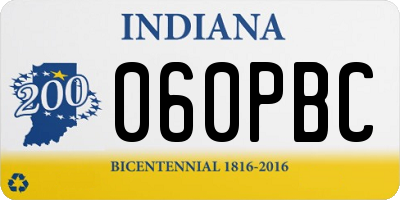 IN license plate 060PBC