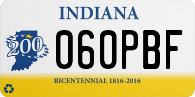 IN license plate 060PBF