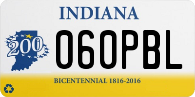 IN license plate 060PBL