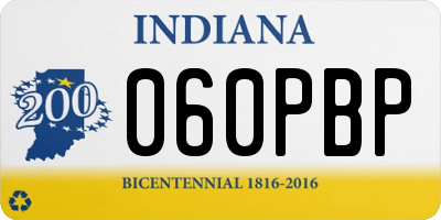 IN license plate 060PBP