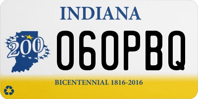IN license plate 060PBQ