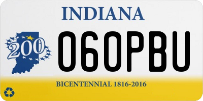 IN license plate 060PBU