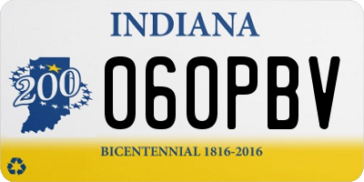 IN license plate 060PBV