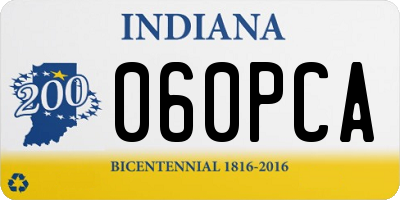 IN license plate 060PCA