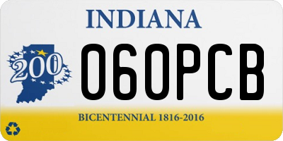 IN license plate 060PCB