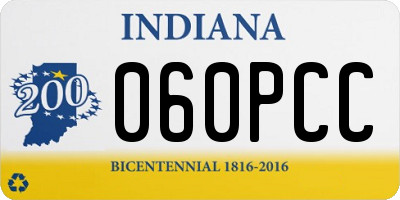 IN license plate 060PCC