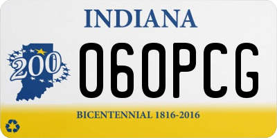 IN license plate 060PCG