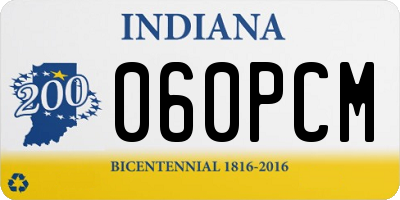 IN license plate 060PCM
