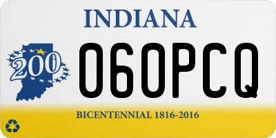 IN license plate 060PCQ
