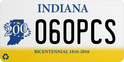 IN license plate 060PCS
