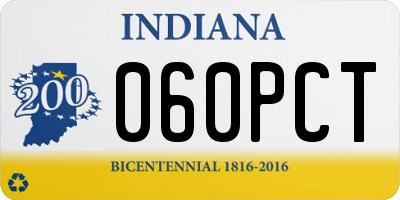 IN license plate 060PCT