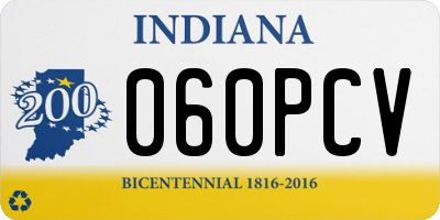 IN license plate 060PCV