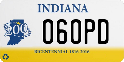 IN license plate 060PD