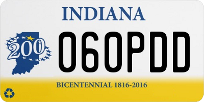 IN license plate 060PDD